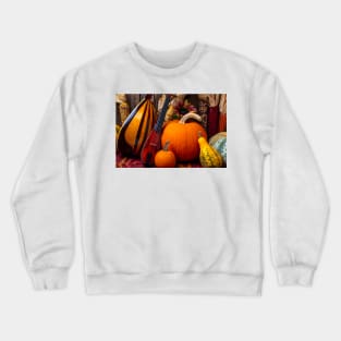 Pocket Violin And Pumpkins Crewneck Sweatshirt